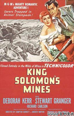 Affiche de film le miniere di re salomone
